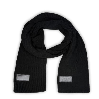 Triple Black Ribbed Scarf