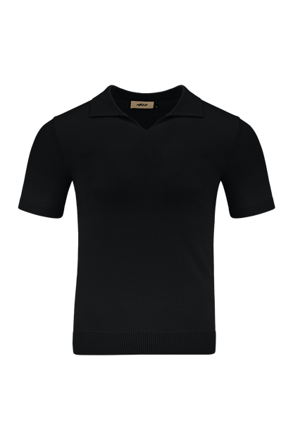 KNIT 'KOSMOS' OPEN-COLLAR SHIRT