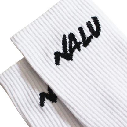 NALU White Logo Socks
